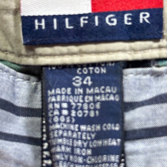 Tommy Hilfiger Mens Madras Golf Shorts 34 Cotton Embroidered Crest Bermuda - Picture 4 of 9